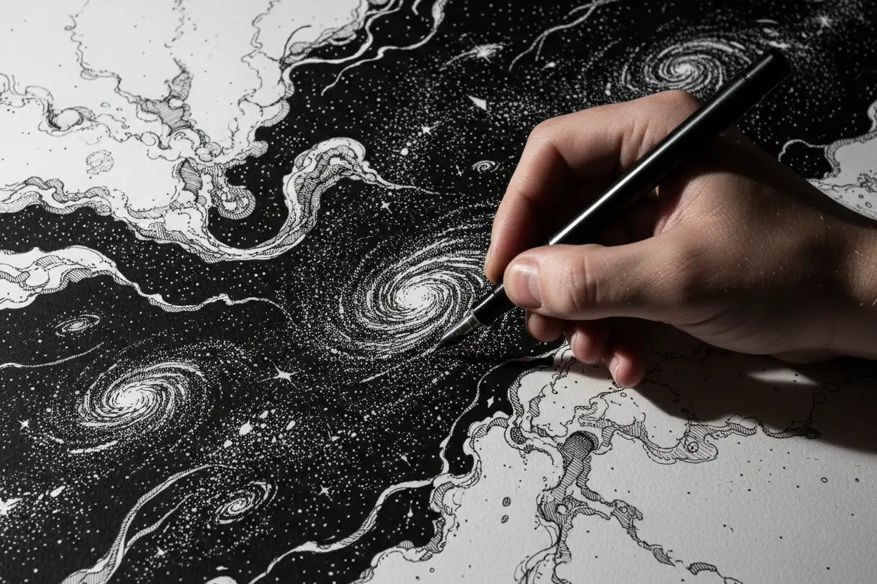 Hand drawn ink artwork